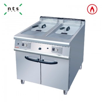2 Tank Gas Fryer(2 Baskets) with Cabinet