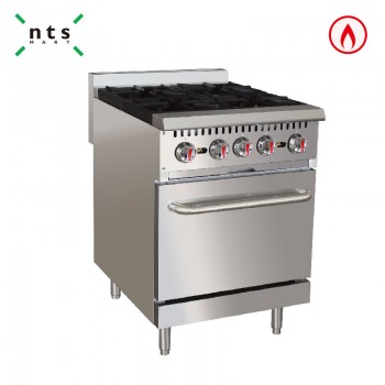 4 Gas Burner with Oven(without Rear Plate)