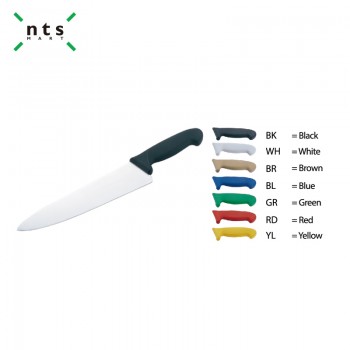 Chef Knife With White Plastic Handle