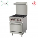 4 Gas Burner with Gas Oven(with Rear Plate)